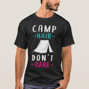 Camping Mama Camper Camp Haar Geschenk T-Shirt