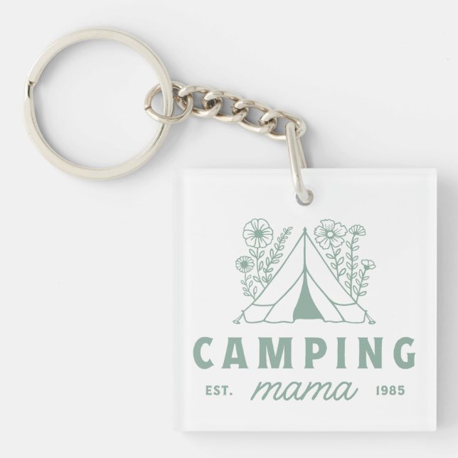 Camping Mama Mutter Sommercamp Mutter Ästhetik Schlüsselanhänger (Vorderseite)