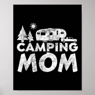 Camping Mama Shirt 5th Wheel Camper Rv Vacation Gi Poster
