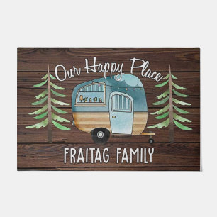 Camping Mat, Happy Camper Family Rug Fußmatte