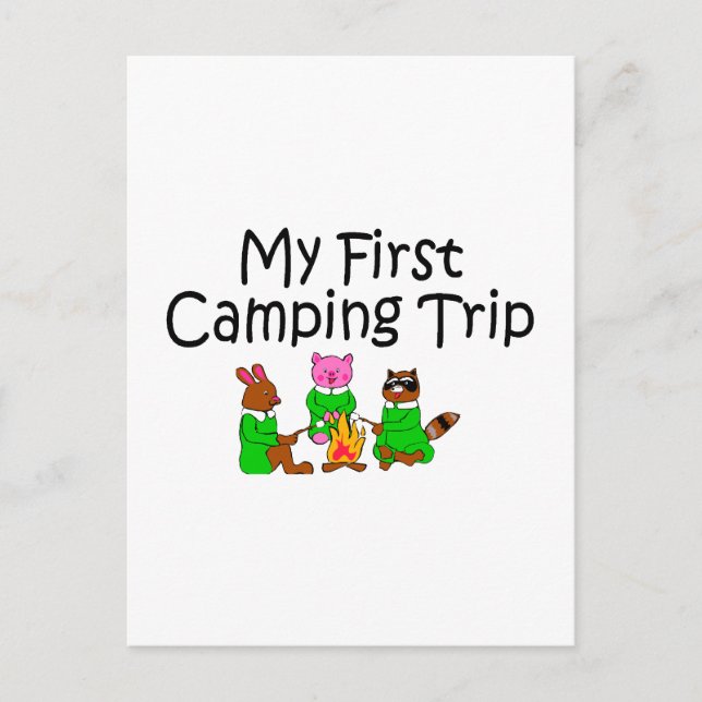 Camping meine erste Reise im Camping Postkarte (Vorderseite)