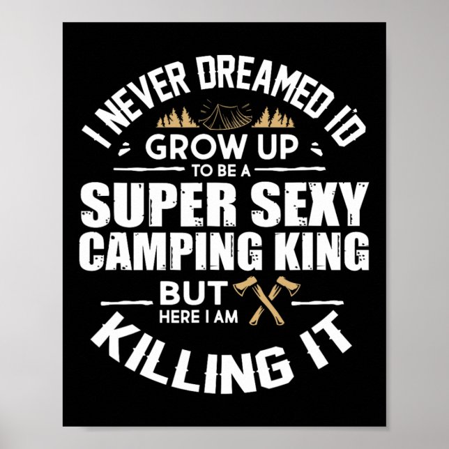 Camping Men Camper Rv Camping Vacation Camping Dad Poster (Vorne)