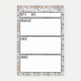 Camping-Menü-Essensplanungstool Post-it Klebezettel