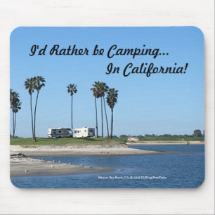 Camping, Mission Bay Beach, Kalifornien Mousepad