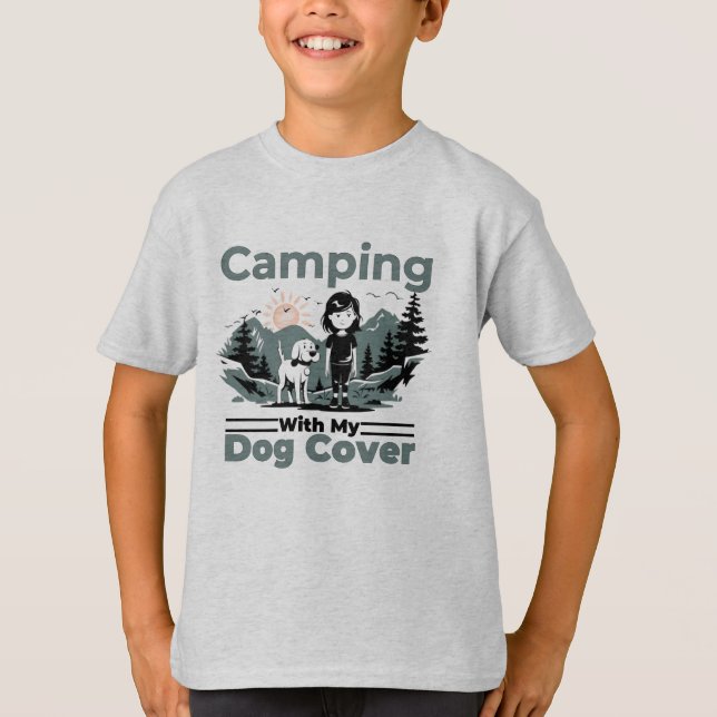 Camping mit dem T - Shirt meines Hundes (Vorderseite)