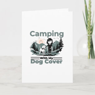 Camping mit der leeren Grußkarte meines Hundes Karte