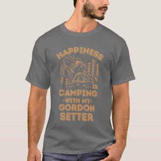 Camping mit Gordonsetter-Geschenk T-Shirt
