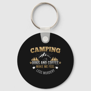 Camping mit Hund und Kaffee ist meine Therapie Cam Schlüsselanhänger