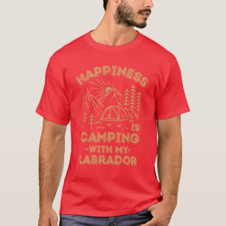 Camping mit Labrador-Familie T-Shirt