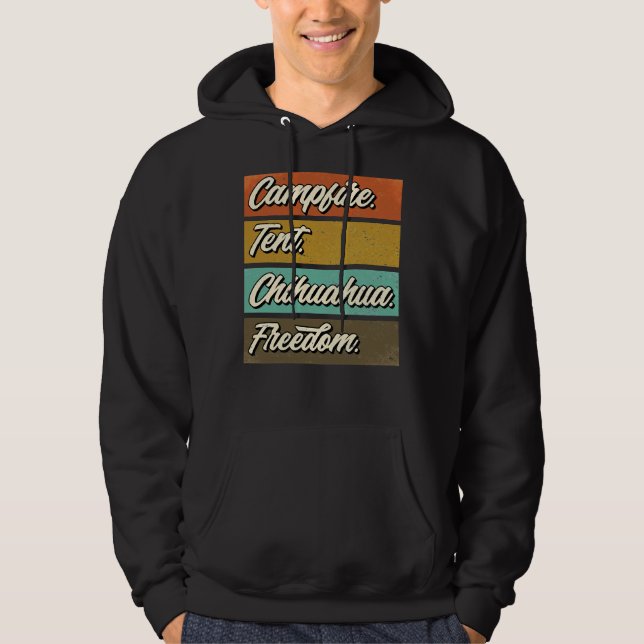 Camping mit meinem Chihuahua-Hund Hoodie (Vorderseite)