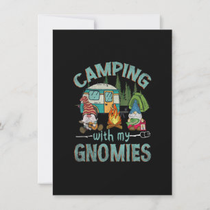 Camping mit meinen Gnomies Lustiges Gnom-Camp Frau Einladung