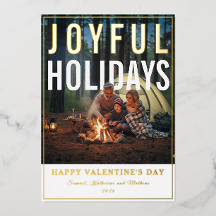 Camping mit meinen Valentinstagen Hollywood Style Folien Feiertagskarte