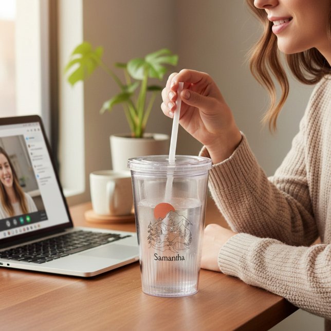 Camping mit Name Acrylic Tumbler Acryltrinkbecher (Von Creator hochgeladen)