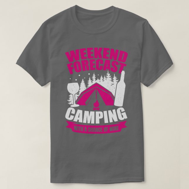 Camping mit Weinchance T-Shirt (Design vorne)