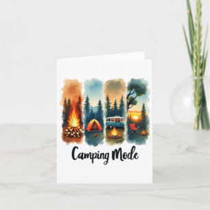 Camping Mode Campfire Tent Van Sunset Serenity Karte