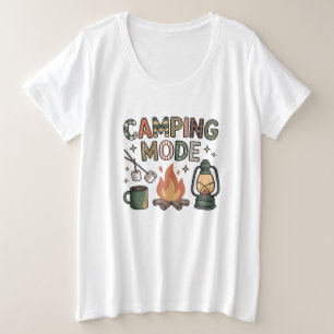 Camping-Modus Große Größe T-Shirt