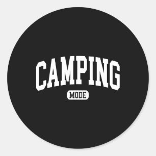 Camping-Modus Lagerfeuer Camping-Leben Sommerferie Runder Aufkleber