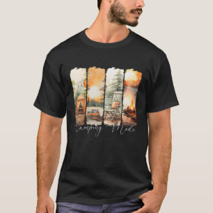 Camping-Modus Retro-Sommer lustig T-Shirt