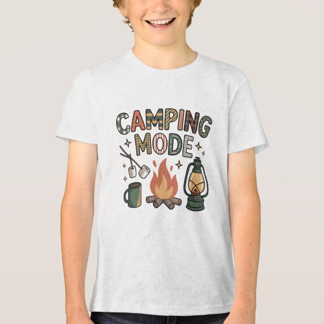 Camping-Modus Tri-Blend Shirt (Vorderseite)