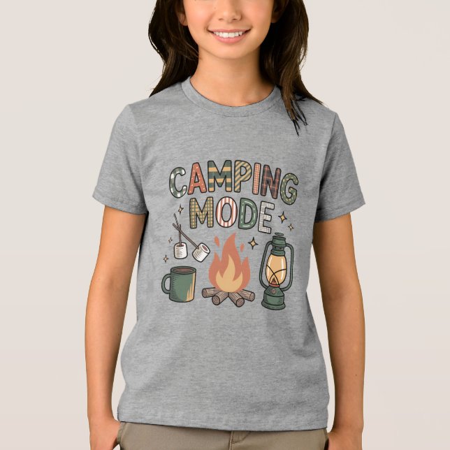 Camping-Modus  Tri-Blend Shirt (Vorderseite)