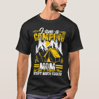 Camping Mom with Mountain Scene gift T-Shirt