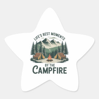 Camping-Moment Aufkleber | Retro Campingzelt