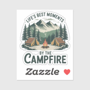 Camping-Moment-Aufkleber Retro-Campingzelt Aufkleber