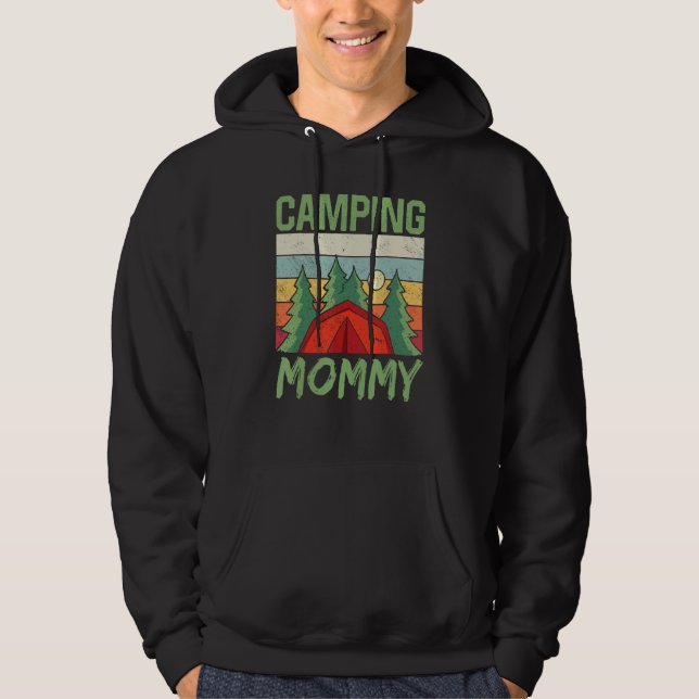Camping Mommy Campsite Camper Camp Campfire Mom Mo Hoodie (Vorderseite)