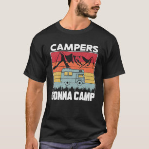 Camping Motorhome Campervan Retro Vintag Campers T-Shirt