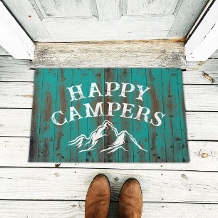 Camping Mountain Adventure Aquamarin Happy Campers Fußmatte