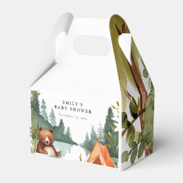 Camping Mountain Rustic Babydusche Geschenkschachtel