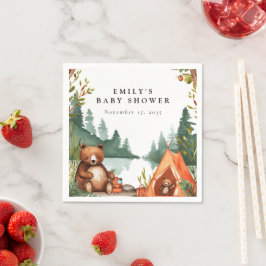 Camping Mountain Rustic Babydusche Serviette