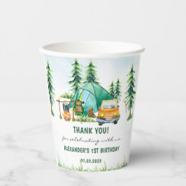 Camping Mountain Rustische Geburtstagsparty Pappbecher