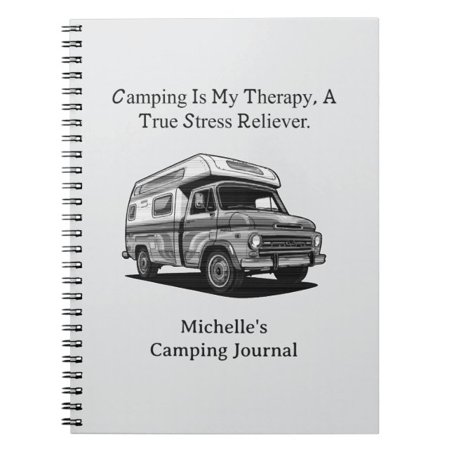 Camping My Therapy True Stress Reliever Outdoor Notizblock (Vorderseite)
