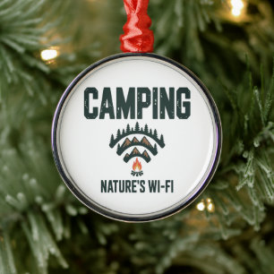 Camping Natures Wifi Ornament Aus Metall