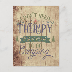 Camping Nicht Therapie Postkarte