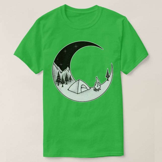 Camping Night Outdoor Nature Starry Sky T-Shirt (Design vorne)