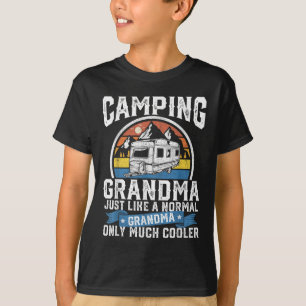 Camping-Oma Lustiger Camper RV Retro Outdoor-Frau T-Shirt