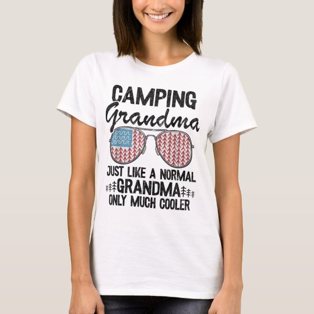 Camping Oma wie ein normaler Opa nur Mu T-Shirt (Vorderseite)