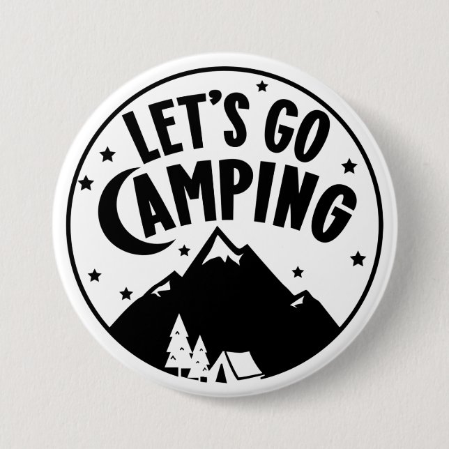 Camping Outdoor Adventure Button (Vorderseite)