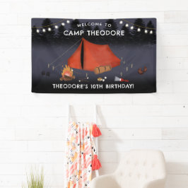 Camping Outdoor Adventure Campfire Geburtstagspart Banner