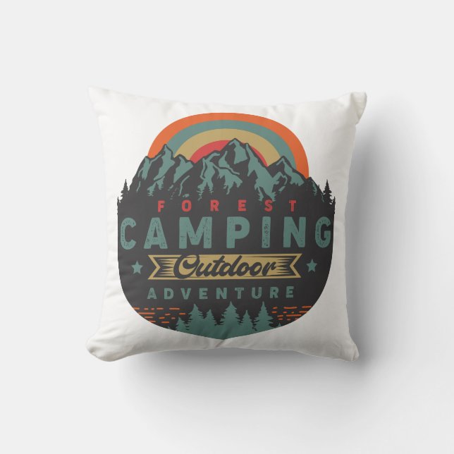 Camping Outdoor Adventure Kissen (Vorderseite)