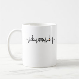 Camping Outdoor Heartbeat Naturschutz Wandern Kaffeetasse