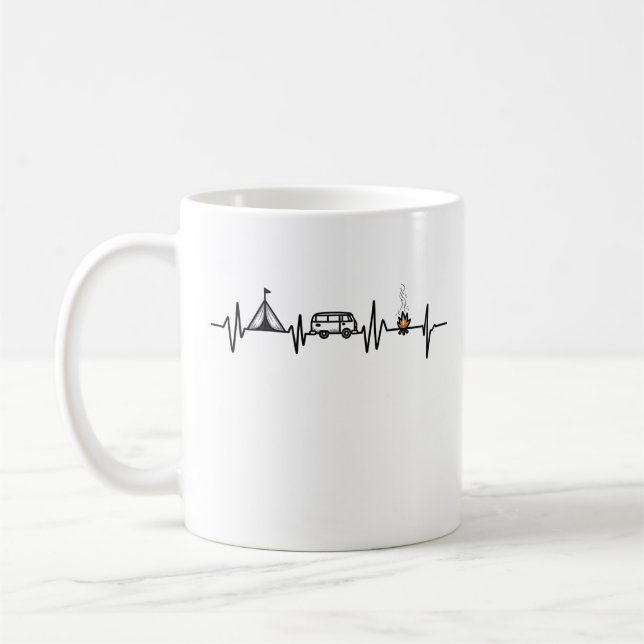 Camping Outdoor Heartbeat Naturschutz Wandern Kaffeetasse (Links)