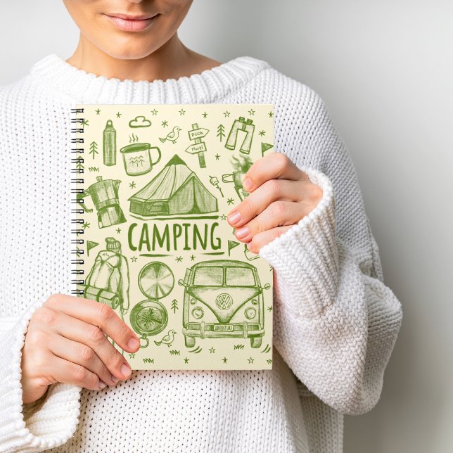 Camping Outdoor Illustration Notizblock (Von Creator hochgeladen)