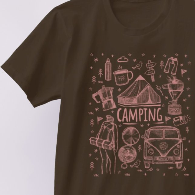 Camping Outdoor Illustration T-Shirt (Von Creator hochgeladen)