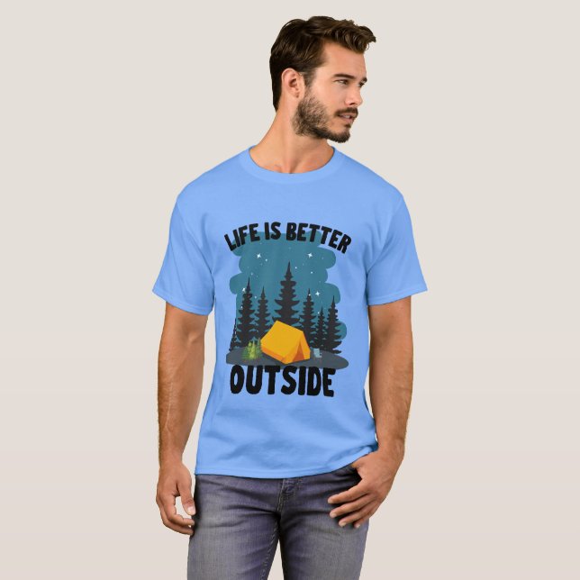 Camping Outdoor Lover T-Shirt (Vorne ganz)