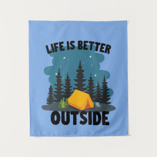 Camping Outdoor Lover Wandteppich