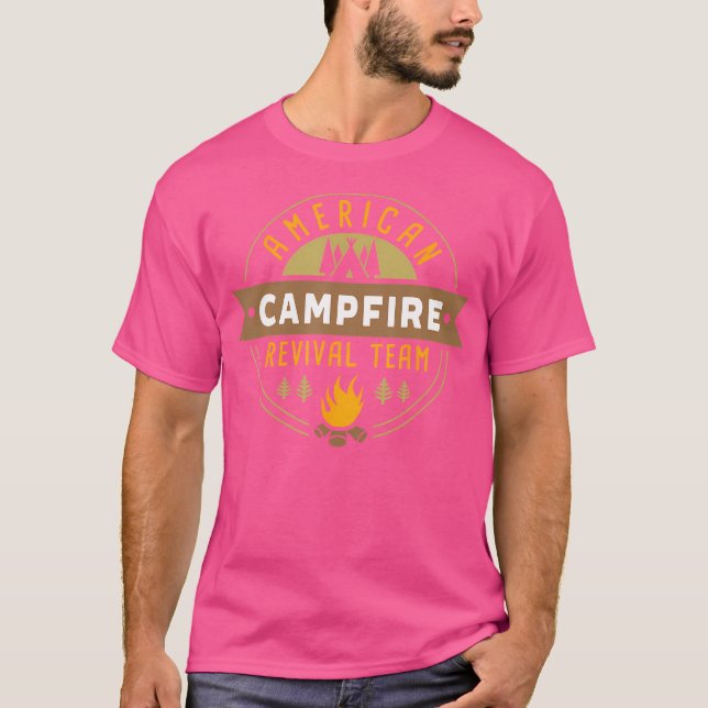Camping Outdoor Zelt American Campfire Revival Tee (Vorderseite)
