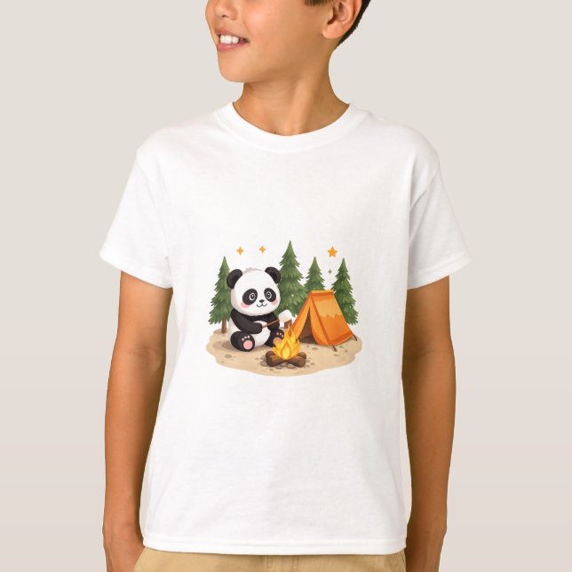 Camping-Panda T-Shirt (Vorderseite)